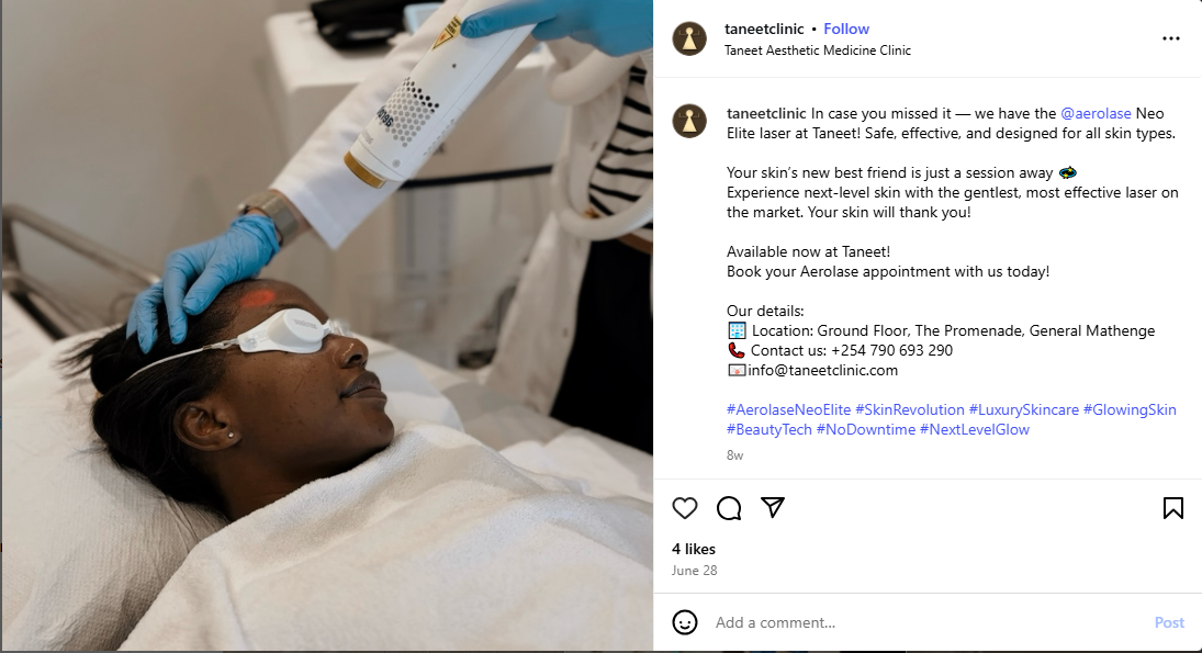 An Aerolase Neo Elite Skin Session Treatment - Taneet Clinic